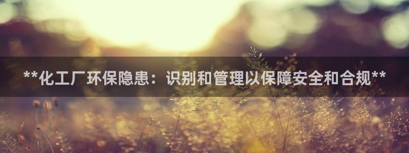 亿万先生手机版客户端下载官网：**化工厂环保隐患：识别和管理以保障安全和合规**