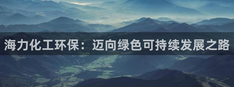 亿万先生网址改了吗：海力化工环保：迈向绿色可持续发展之路