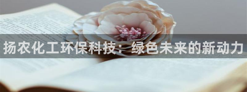亿万先生007网页登录：扬农化工环保科技：绿色未来的新动力