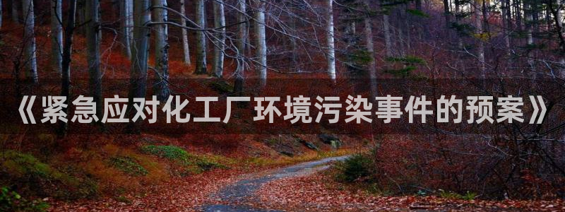 亿万先生：《紧急应对化工厂环境污染事件的预案》